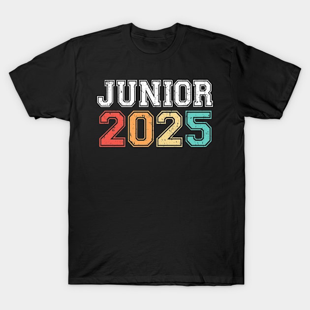 Junior 2025 Graduation Retro Vintage T-Shirt by HeroGifts